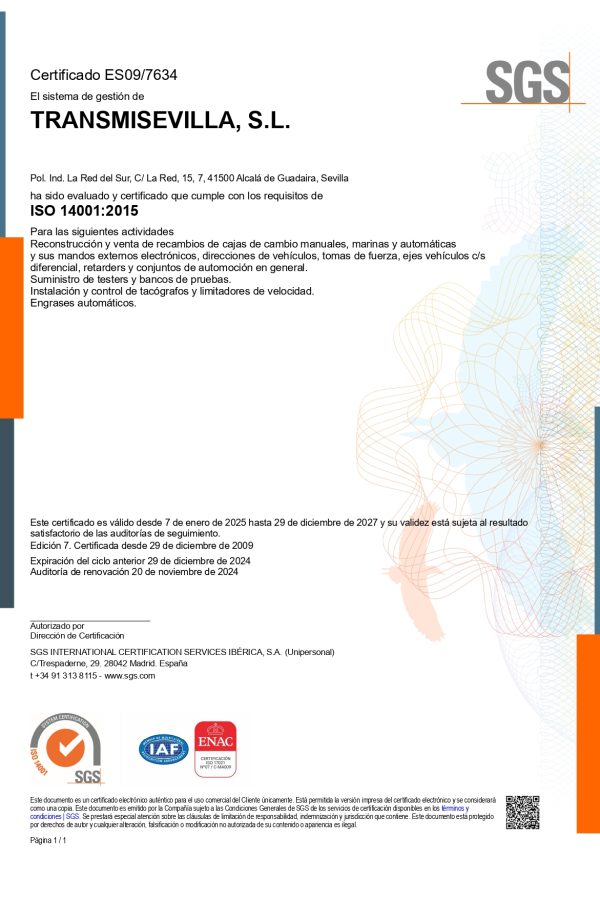 CERTIFICADO ISO 14001-2015