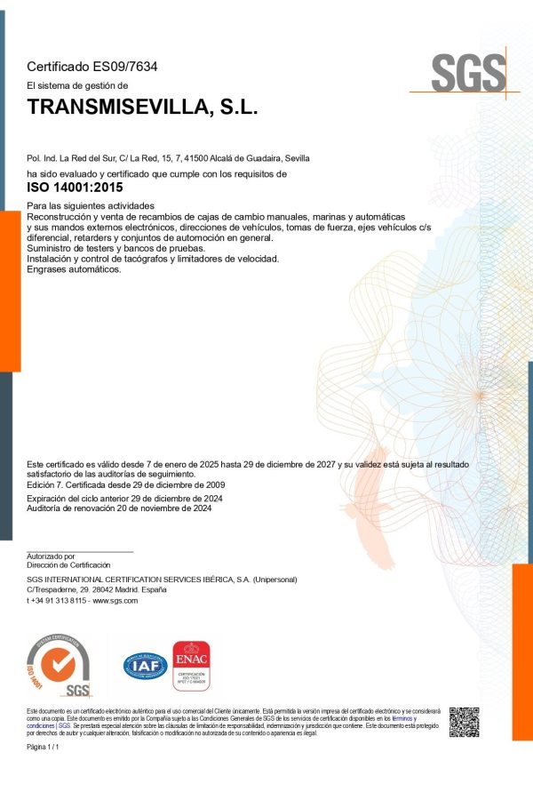 CERTIFICADO ISO 14001-2015