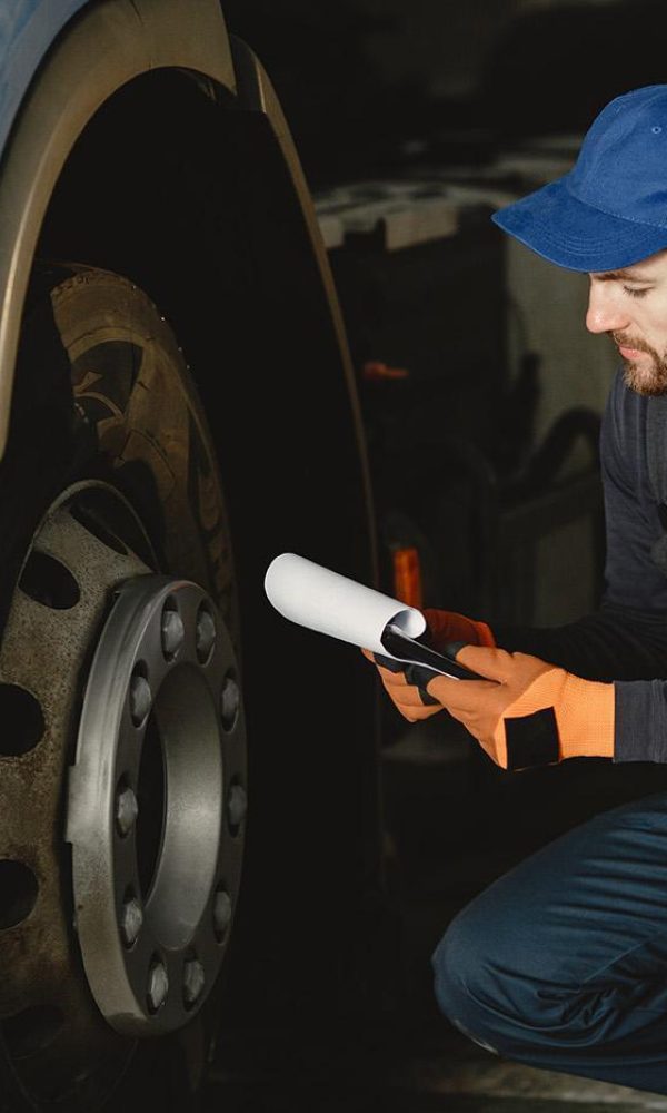 young-worker-checks-wheel-truck-malfunction-service-work
